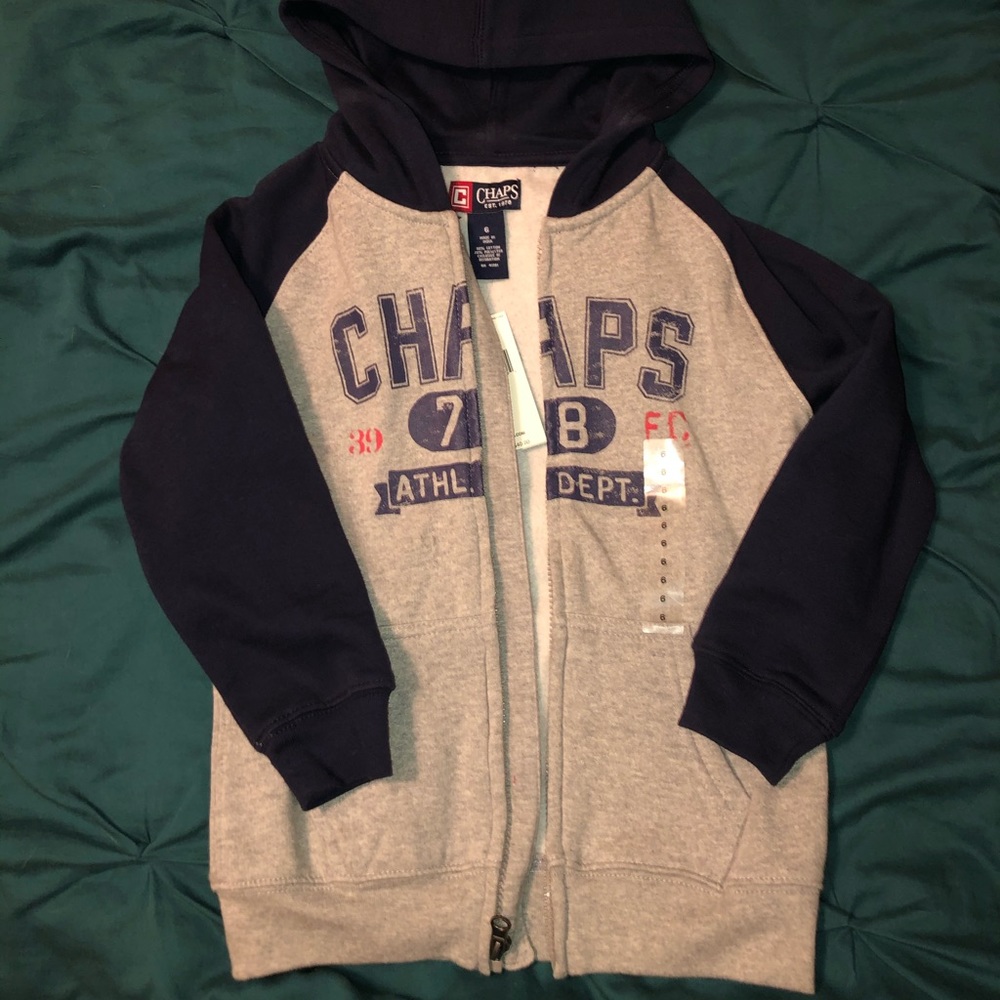 Brand new boys Chaps zip up hoodie